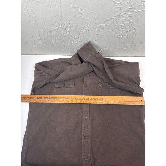 Timberland Mens Long Sleeve Brown Button Up Fleece Shirt Cabincore Size Large - Picture 5 of 5